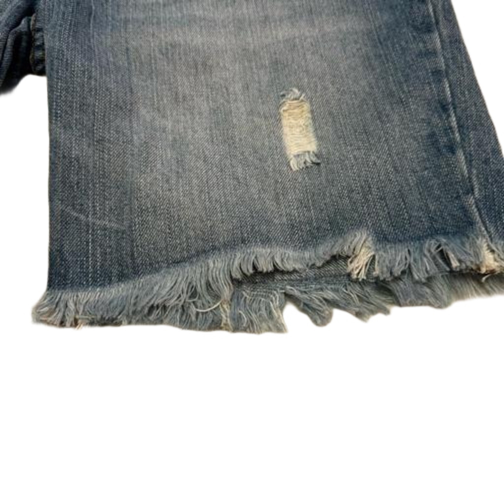 American Eagle Blue Jean Shorts Size 4 Distressed Pockets Zip Front NWT - Picture 5 of 16